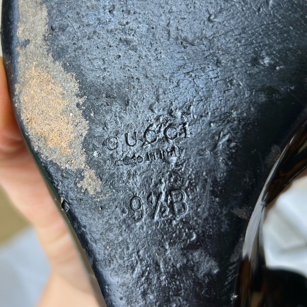 GUCCI Shoes Slingback Peep Toe Wedges - Picture 10 of 13